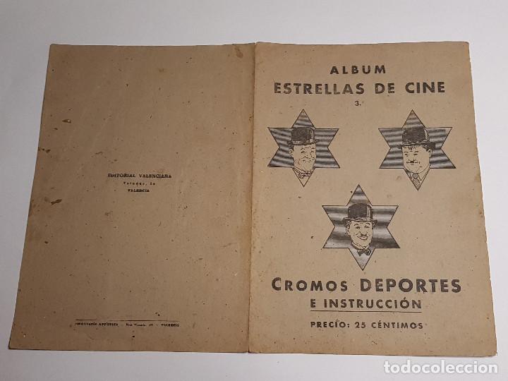 Colecionismo Cadernetas: VALENCIANA - ALBUM ESTRELLAS DE CINE 3 - CROMOS DEPORTES E INSTRUCCUION - NO COMPLETO