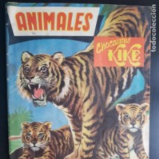 Coleccionismo Álbumes: DIFÍCIL ÁLBUM CROMOS ANIMALES CHOCOLATES KIKE + 124 FHER 1964 GIJÓN ASTURIAS. Lote 244017440