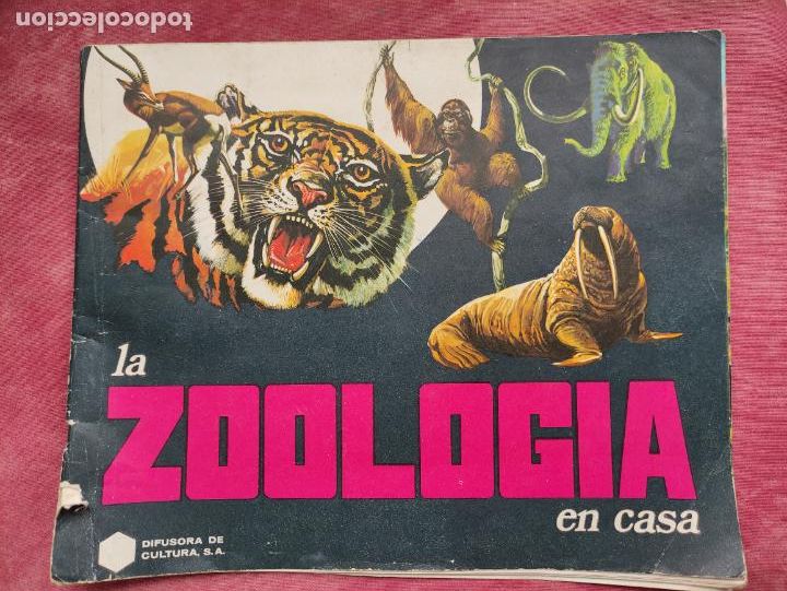 Collezionismo Album: &Aacute;lbum la zoolog&iacute;a en casa difusora de cultura con 24 cromos