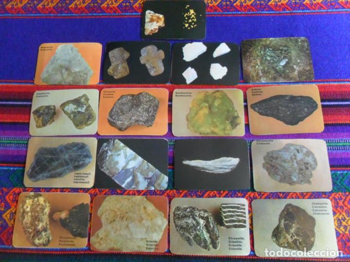 Collezionismo Album: LOTE 17 CROMO NUNCA PEGADO MINERALOG&Iacute;A MINERALES EN 4 IDIOMAS. REGALO 6 DE BOT&Aacute;NICA. A&Ntilde;OS 70. RAROS.