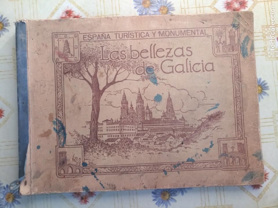 Colecionismo Cadernetas: Antiguo album cromos completo las bellezas de Galicia