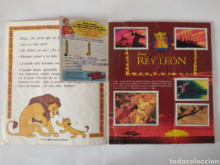 Coleccionismo &aacute;lbumes: Album El rey leon Panini - Foto 2