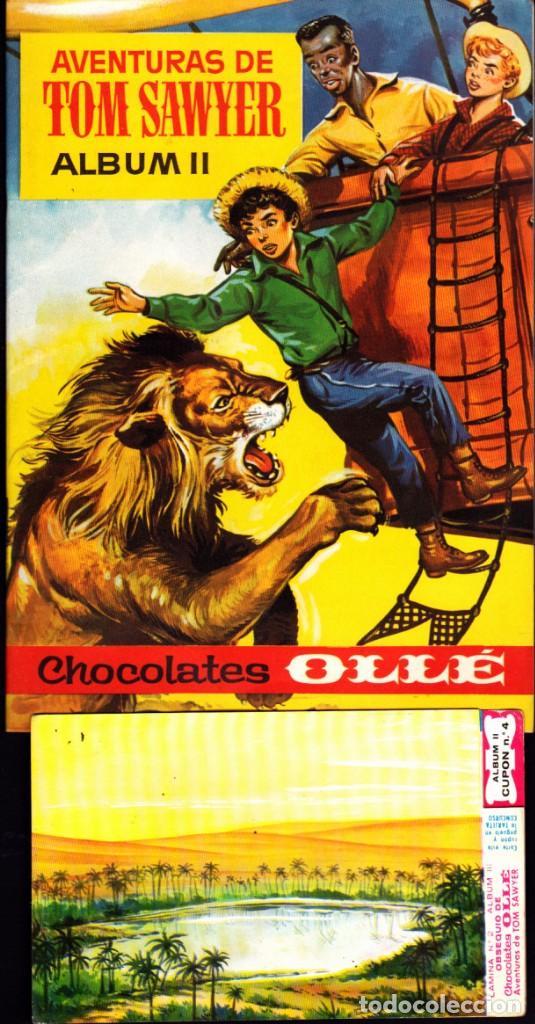 Coleccionismo &Aacute;lbumes: ALBUM INCOMPLETO PLANCHA AVENTURAS DE TOM SAWYER ALBUM II CON DOS CROMOS SIN PEGAR CHOCOLATES OLLE