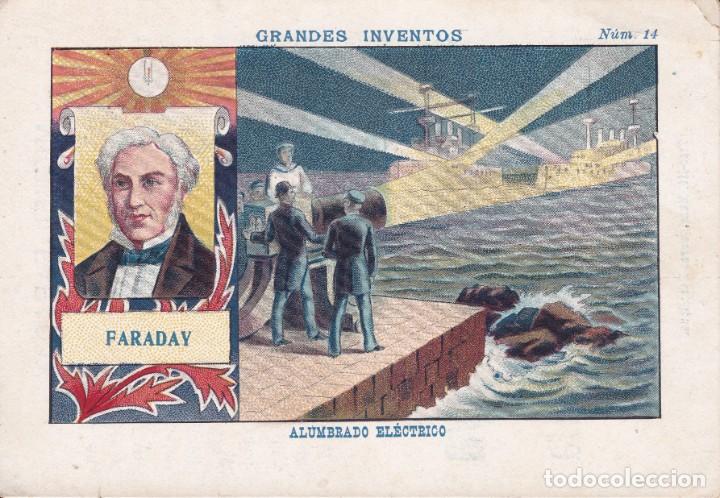 Collectable Incomplete Albums: Grandes inventos Alumbrado El&eacute;ctrico Faraday n&ordm; 14 chocolate Macaya Reus Tarragona