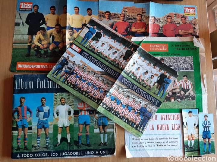 Collezionismo Album: ALBUM 67/68 EL ALC&Aacute;ZAR, 2 CROMOS, ESPECIAL N⁰9, L&Aacute;MINAS PONTEVEDRA, LAS PALMAS Y R.MADRID+AT.MADRID
