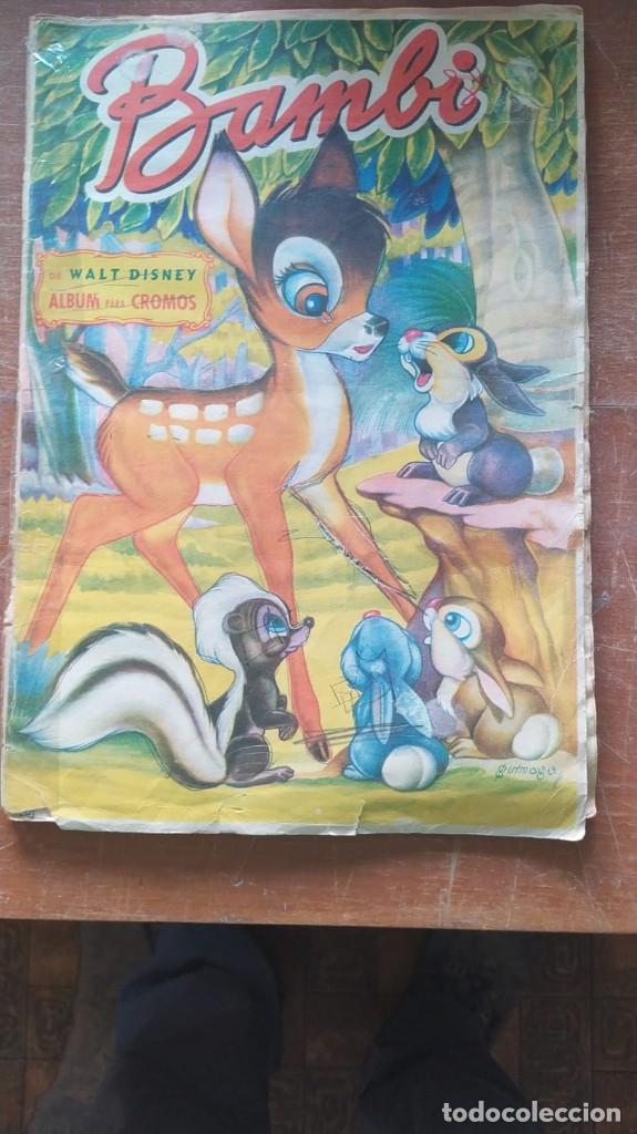 Colecionismo Cadernetas: ALBUM DE CROMOS BAMBI WALT DISNEY FALTAN 2 CROMOS EL 5 Y EL 53