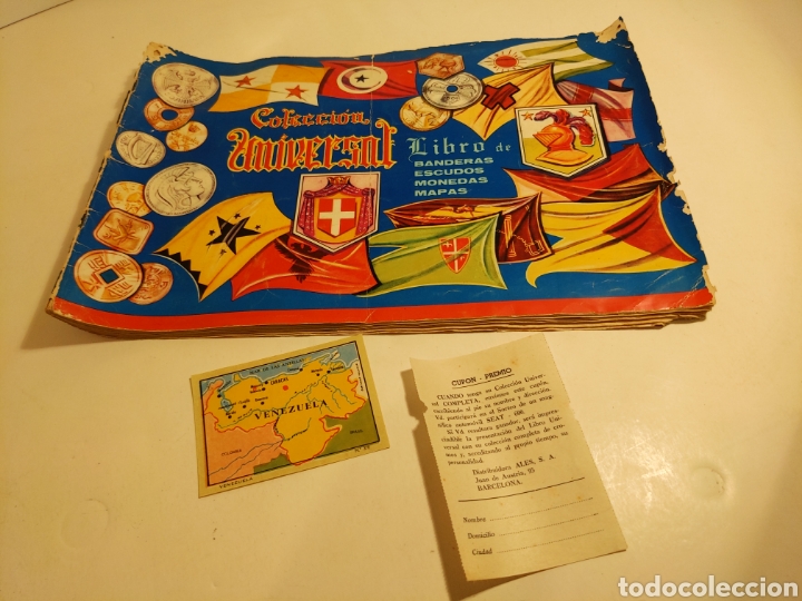 Coleccionismo &Aacute;lbumes: ALBUM INCOMPLETO COLECCION UNIVERSAL BANDERAS ESCUDOS MONEDAS MAPAS