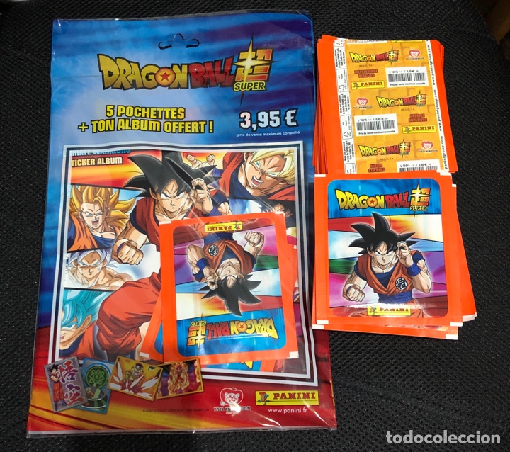 Collectable Incomplete Albums: Lote Album vac&iacute;o y 50 sobres de cromos Dragonball Super 3. Panini.
