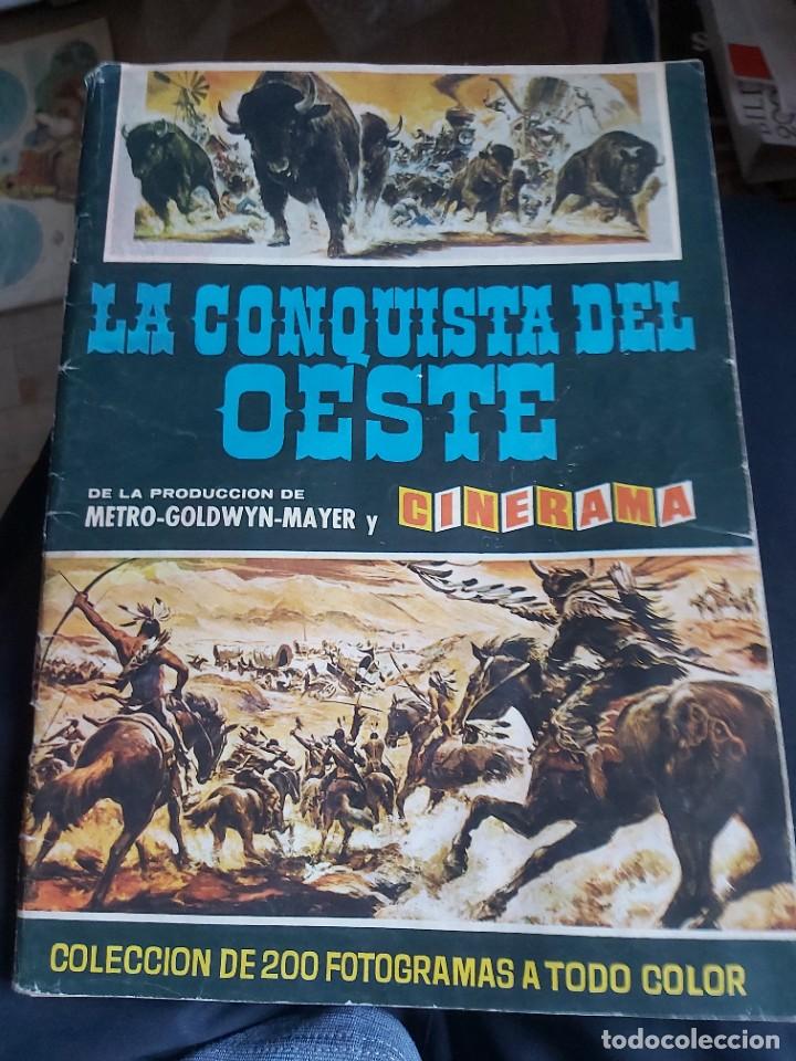 Collectionnisme Albums: album la conquista del oeste, de bruguera 1963 tiene 57 cromos de los 200 que se compone la colec