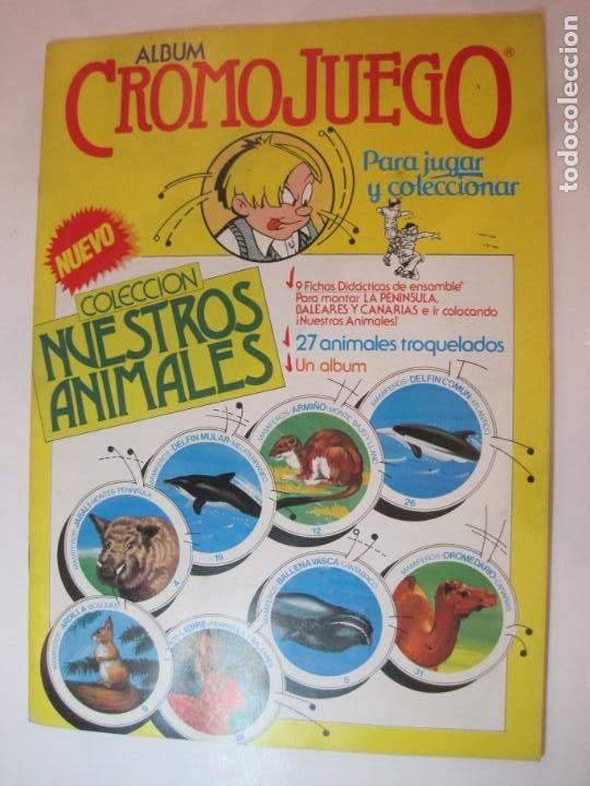 Collectable Incomplete Albums: CROMO JUEGO-NUESTROS ANIMALES-ALBUM DE CROMOS INCOMPLETO-VER FOTOS-(V-23.237)