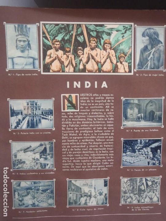 Collezionismo Album: INDIA Y CATEDRALES - HOJA COMPLETA DE CROMOS - SERIE K-L- GALLINA BLANCA