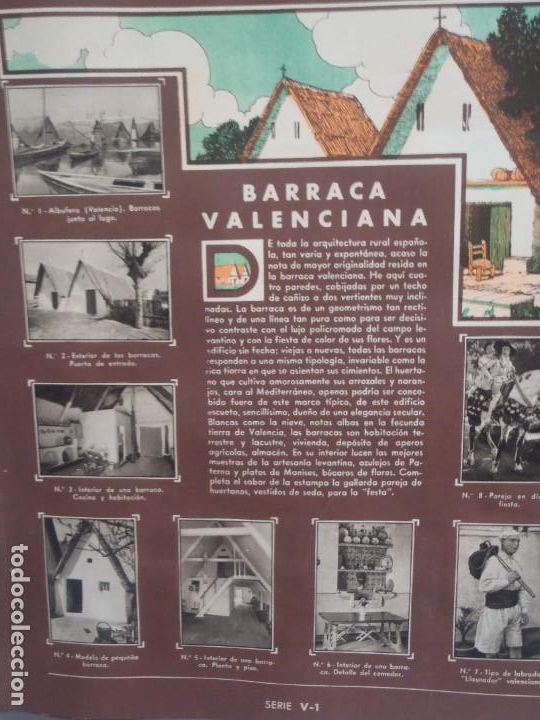 Collezionismo Album: BARRACA VALENCIANA Y INDONESIA- HOJA COMPLETA DE CROMOS - SERIE -V1 - X1-GALLINA BLANCA