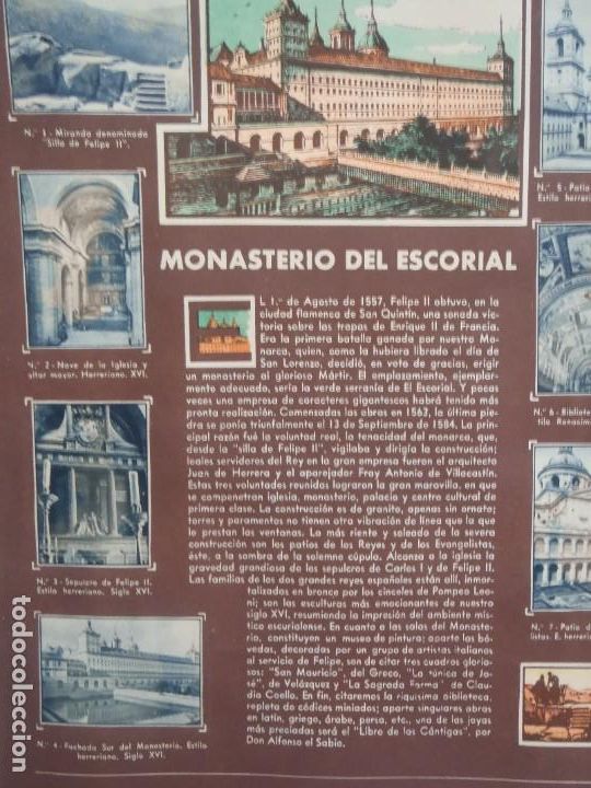 Collezionismo Album: MONASTERIO DEL ESCORIAL Y PARQUE ZOOLOGICO- HOJA COMPLETA DE CROMOS - SERIE R1- S1 -GALLINA BLANCA