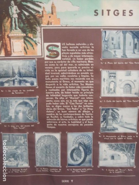 Collezionismo Album: SITGES Y TORRES Y MURALLAS- HOJA COMPLETA DE CROMOS - SERIE Y - Z -GALLINA BLANCA