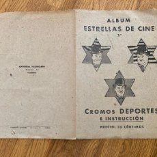 Collectionnisme Albums: ALBUM CROMOS INCOMPLETO - ESTRELLAS DE CINE 2º - EDITORIAL VALENCIANA - GCH. Lote 322269813