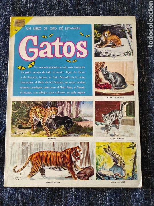 Collectionnisme Albums: &Aacute;LBUM DE CROMOS UN LIBRO DE ESTAMPAS GATOS -ED. NOVARO A&Ntilde;O 1969 ( CONTIENE 11 CROMOS )