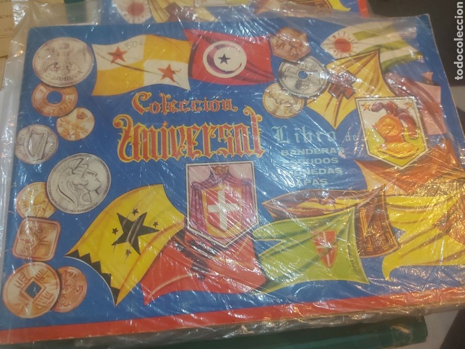 Collectionnisme Albums: ALBUM CTOMOS COLECCION UNIVERSAL BANDERAS ESCUDOS MONEDAS MAPAS INCOMPLETO