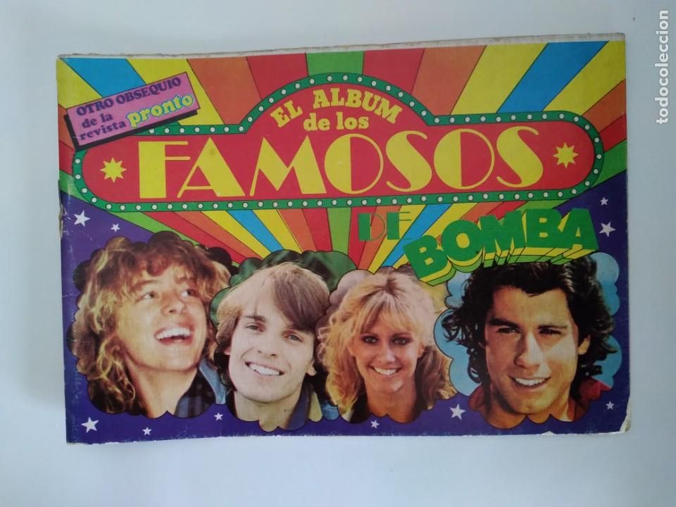 Coleccionismo &Aacute;lbumes: EL ALBUM DE LOS FAMOSOS REVISTA PRONTO 1979 RV CONTIENE 14 CROMOS + 2 CUPONES