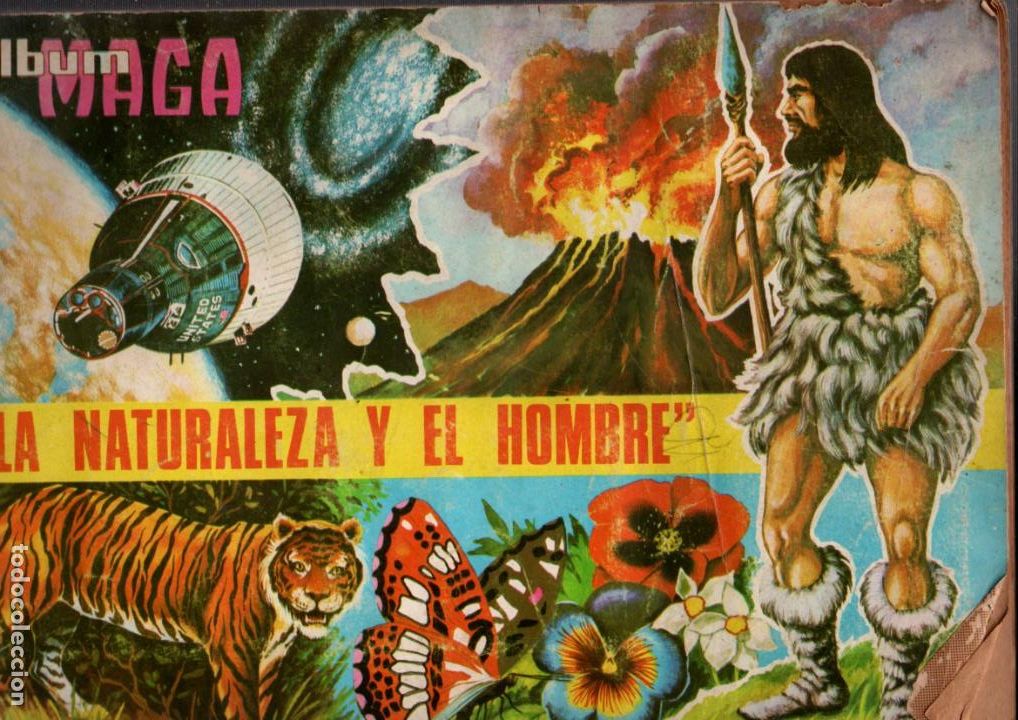 Collectionnisme Albums: ALBUM MAGA. LA NATURALEZA Y EL HOMBRE. CONTIENE LA MITAD DE LOS 336 CROMOS DEL ALBUM. MAGA 1967