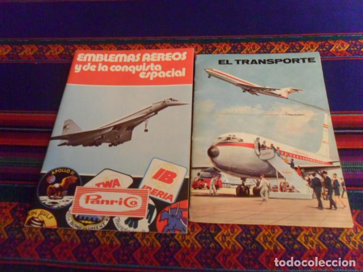 Colecionismo Cadernetas: EL TRANSPORTE INCOMPLETO HERMANDADES DEL TRABAJO 1974. REGALO EMBLEMAS A&Eacute;REOS VAC&Iacute;O PLANCHA PANRICO.