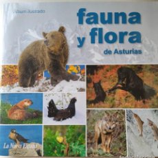 Coleccionismo Álbumes: FAUNA Y FLORA DE ASTURIAS ALBUM VACÍO CON 12 CROMOS SIN PEGAR LA NUEVA ESPAÑA