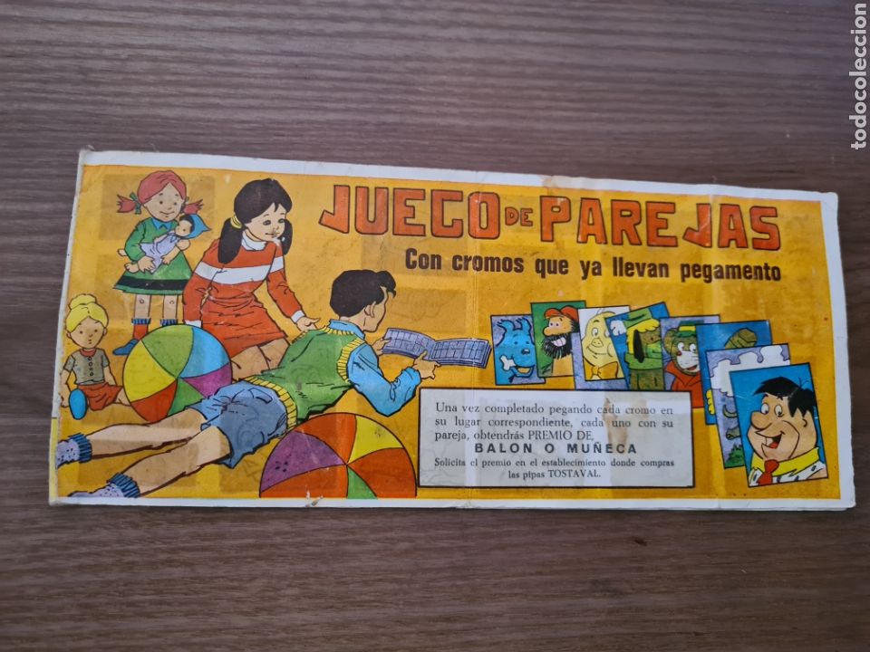 Coleccionismo &Aacute;lbumes: JUEGO DE PAREJAS. PIPAS TOSTAVAL TINTIN , PICAPIEDRA, TELERIN , ETC...