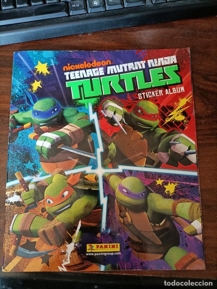 Colecionismo Cadernetas: TURTLES TEENAGE MUTANT NINJA PANINI. &Aacute;LBUM CON CROMOS PEGADOS