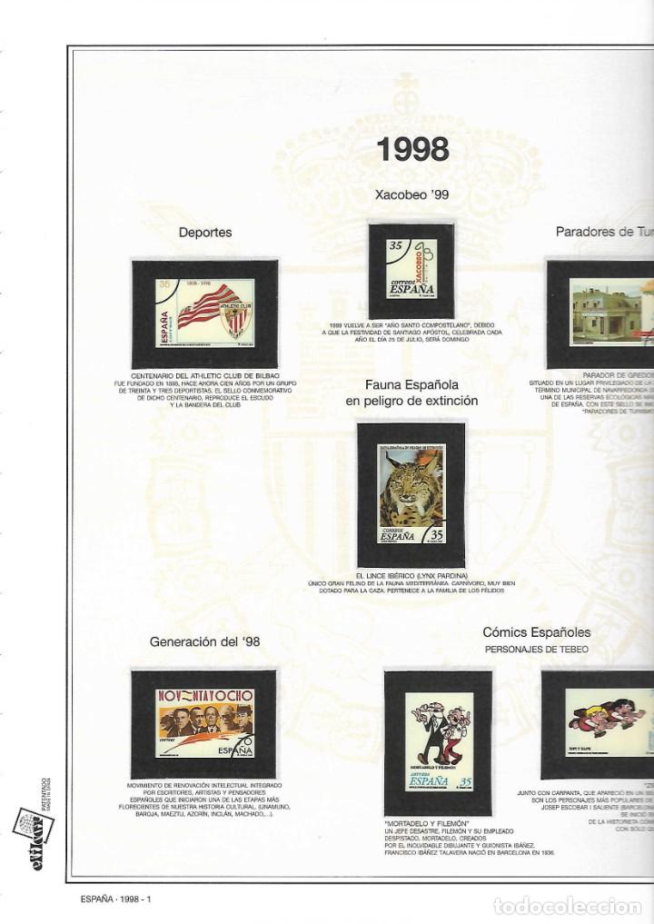 Colecionismo Cadernetas: hoja album EFILCAR- con fotograf&iacute;a y protecci&oacute;n del sello