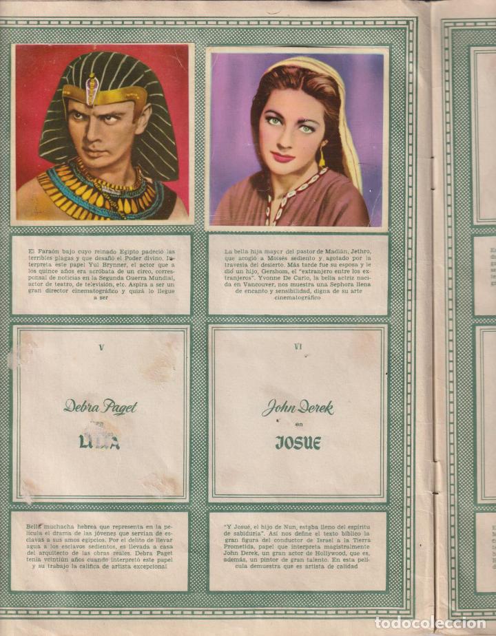 Collectionnisme Albums: Los Diez Mandamientos. &Aacute;lbum sin portadas con 40 cromos recuperables