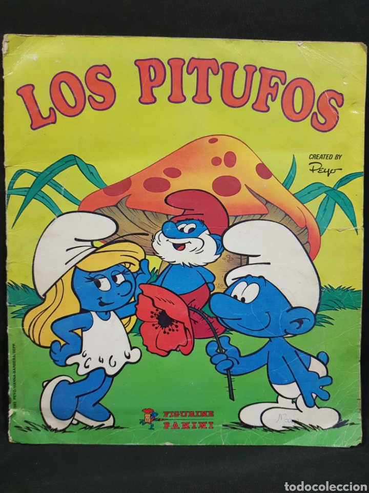 Colecionismo Cadernetas: Album cromos Los Pitufos Figurine Panini 1982, con 128 de un total de 180 (faltan 51 cromos)