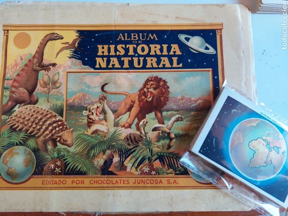Coleccionismo &Aacute;lbumes: ALBUM de HISTORIA NATURAL Tom&oacute; I El Cielo y La &Eacute;poca Prehist&oacute;rica Juncosa Vac&iacute;o y 23 cromos.