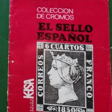 Coleccionismo Álbumes: ALBUM CROMOS DE SELLOS, EDICIONES KEISA, EL SELLO ESPAÑOL, AÑOS 70, 25 FALTANTES