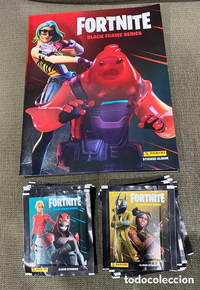Collectionnisme Albums: Album vac&iacute;o Fortnite black frame series y 50 sobres de cromos. Panini