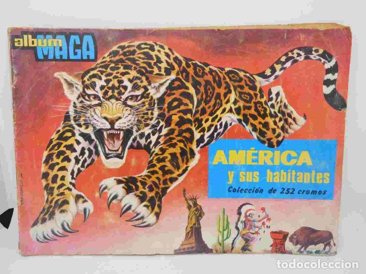 Colecionismo Cadernetas: M69 &Aacute;lbum de cromos Am&eacute;rica y sus habitantes. Editorial Maga. Faltan 63 de 252 cromos.