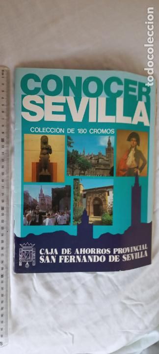 Colecionismo Cadernetas: ALBUM DE CROMOS CONOCER SEVILLA. CON 179 CROMOS. a&ntilde;o 1980, caja ahorros San Fernando
