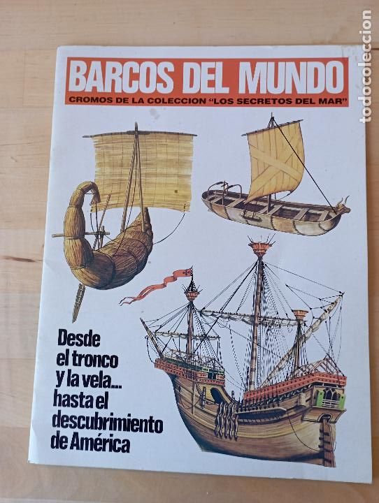 Collectable Incomplete Albums: &Aacute;LBUM BARCOS DEL MUNDO LOS SECRETOS DEL MAR EDICIONES URBI&Oacute;N A&Ntilde;O 1983