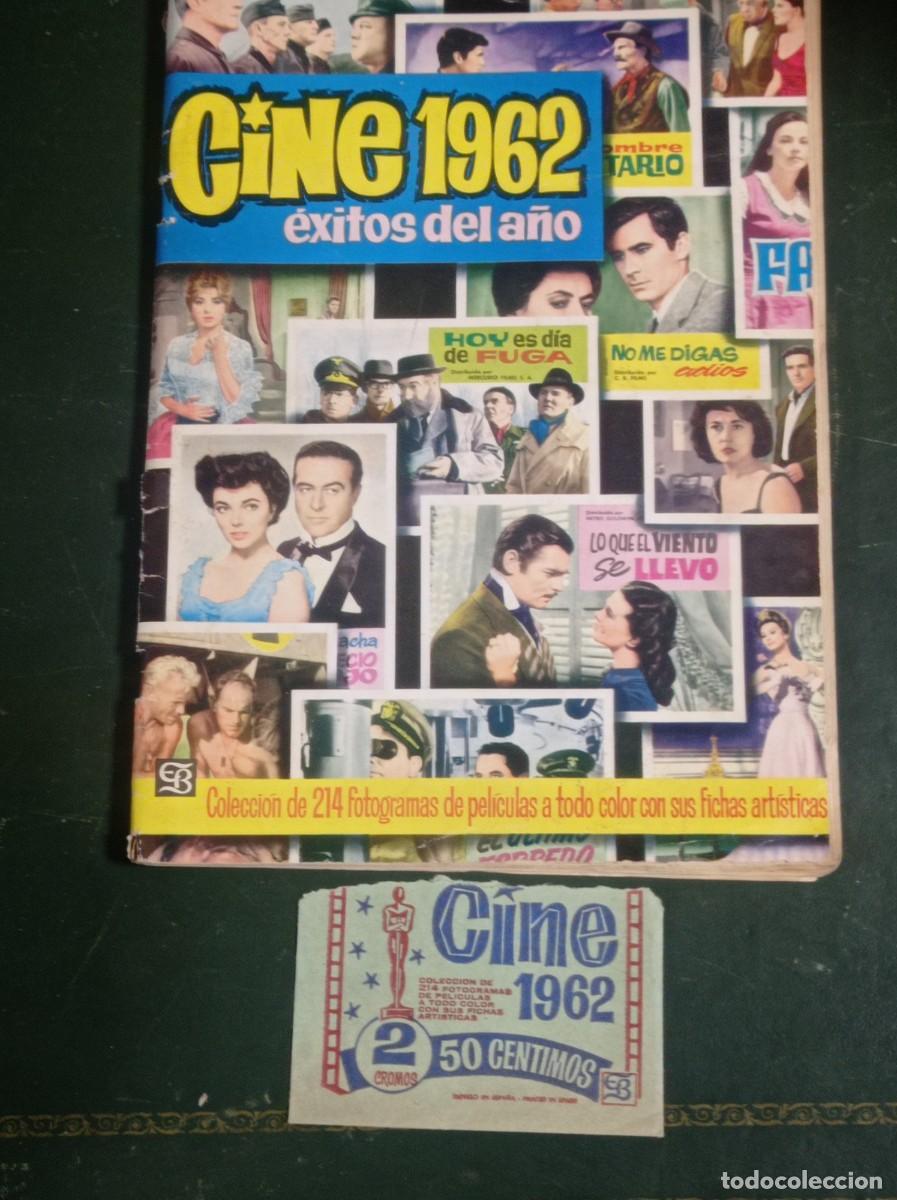Colecionismo Cadernetas: Album cromos CINE 1962 &Eacute;XITOS DEL A&Ntilde;O - Editorial Bruguera + SOBRE