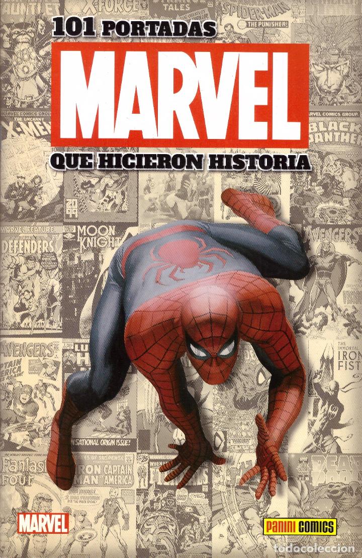 Collectionnisme Albums: Album 101 portadas Marvel que hicieron historia - Panini; Incluye lamina n&ordm; 1 con 6 cromos