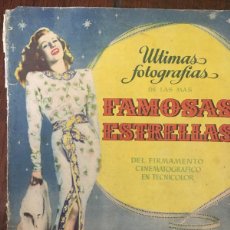Coleccionismo Álbumes: ÁLBUM CROMOS ”FAMOSAS ESTRELLAS DEL FIRMAMENTO CINEMATOGRÁFICO”. INCOMPLETA