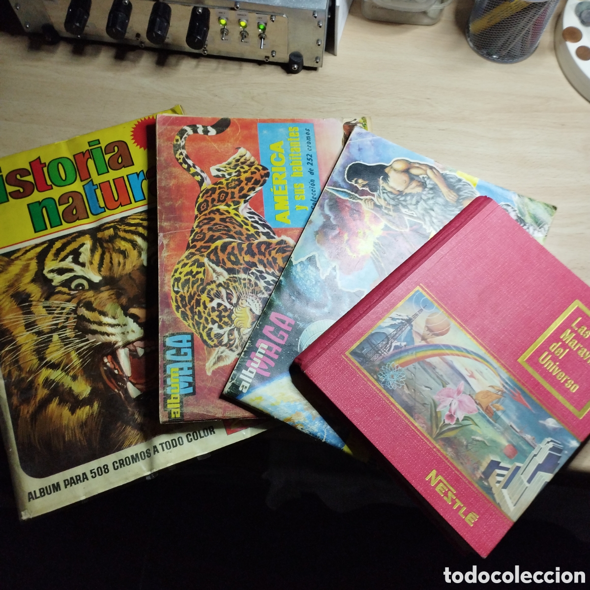 Colecionismo Cadernetas: Lote de 4 &Aacute;lbumes antiguos,para restaurar y completar, leer descripci&oacute;n.