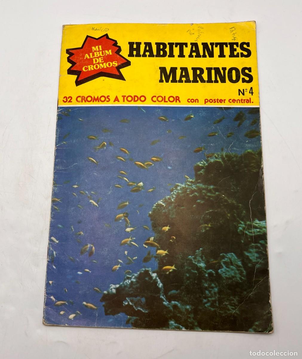 Colecionismo Cadernetas: HABITANTES MARINOS N&ordm; 4. &Aacute;LBUM DE CROMO INCOMPLETO.CON P&Oacute;STER.EDITORIAL NUEVA SITUACION. MADRID 1980