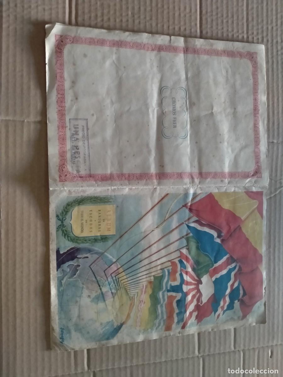 Colecionismo Cadernetas: album de cromos de-fher album de banderas y escudos de todo el mundo