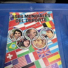 Coleccionismo Álbumes: ASES MUNDIALES DEL DEPORTE ALBUM DE CROMOS CON 76 CROMOS
