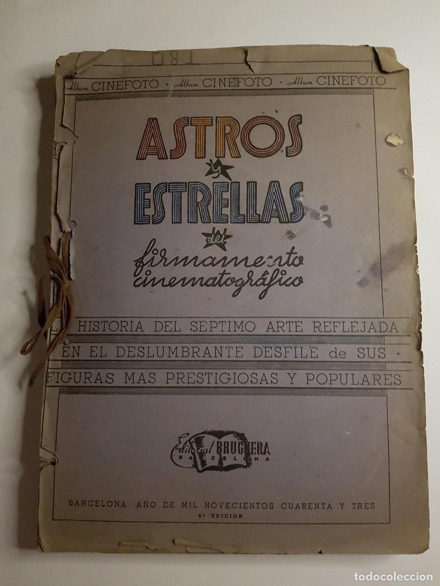 Collectable Incomplete Albums: BRUGUERA - ASTROS Y ESTRELLAS DEL FIRMAMENTO CINEMATOGRAFICO - ALBUM NO COMPLETO - 1943