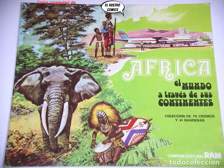 Collezionismo Album: &Aacute;lbum de cromos &Aacute;frica El Mundo a trav&eacute;s de sus Continentes, Casi completo, ed. RAM 1970, (B)