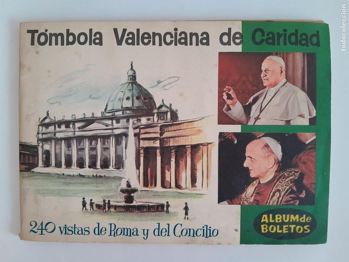 Colecionismo Cadernetas: ALBUM 225 CROMOS BOLETOS TOMBOLA VALENCIANA DE CARIDAD 225 VISTAS DE ROMA Y EL VATICANO RV
