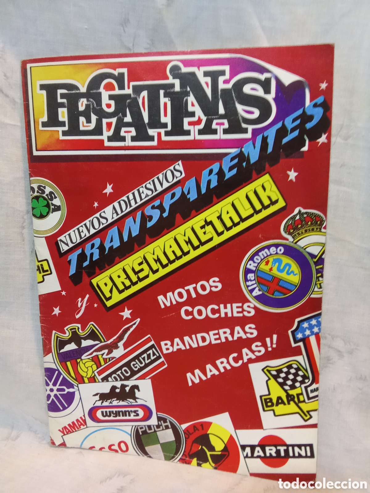 Collectable Incomplete Albums: &Aacute;LBUM PEGATINAS MOTOS, COCHES, BANDERAS, MARCAS INCOMPLETO DE DIFUSORA CULTURA