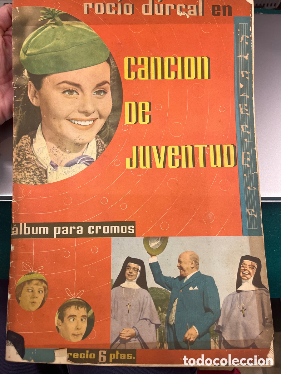 Colecionismo Cadernetas: CANCION DE JUVENTUD. ALBUM DE CROMOS. ROC&Iacute;O D&Uacute;RCAL. INCOMPLETO. FHER, 1962.