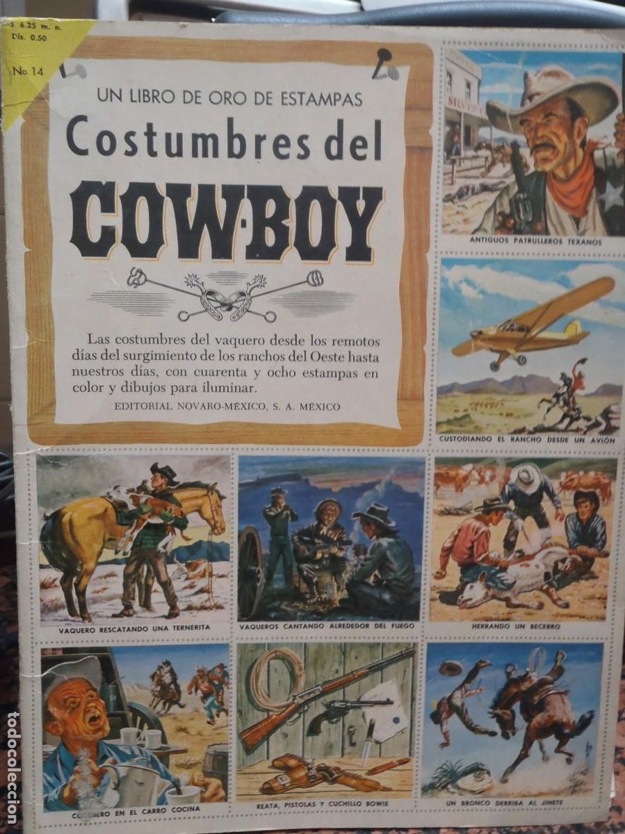 Collectionnisme Albums: COSTUMBRES DEL COWBOY- ALBUM DE CROMOS - NOVARO - FALTAN 6 CROMOS