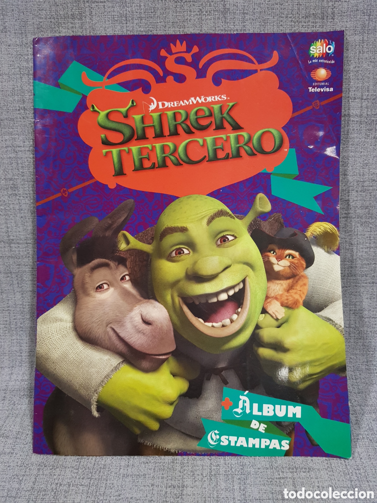 Collectable Incomplete Albums: &Aacute;LBUM DE CROMOS (ESTAMPAS) SHREK TERCERO. EDICI&Oacute;N COLOMBIANA. 1998.